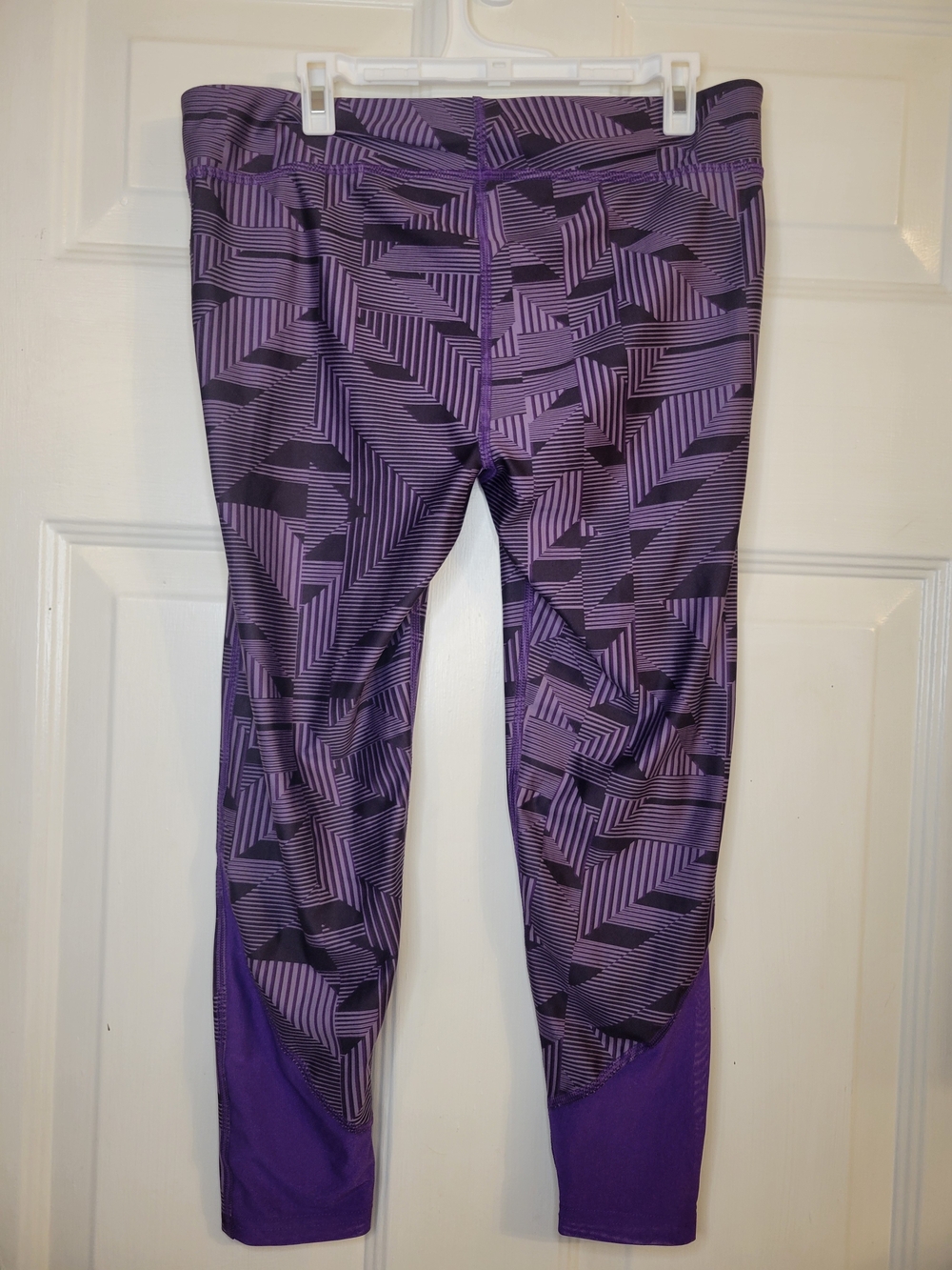 Under Armour Girls Purple Geo Print Leggings - Picture 6 of 7